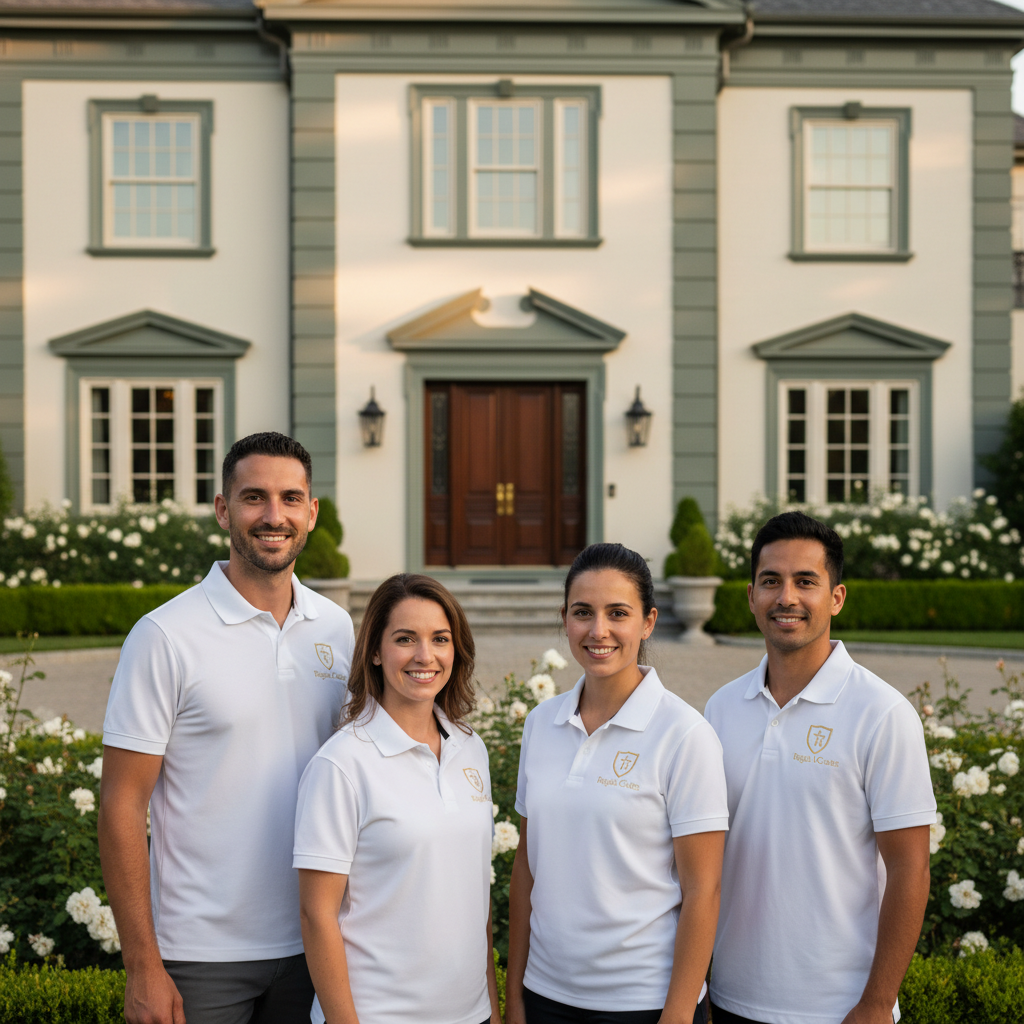 The Cisneros & Co crew standing in front of a home