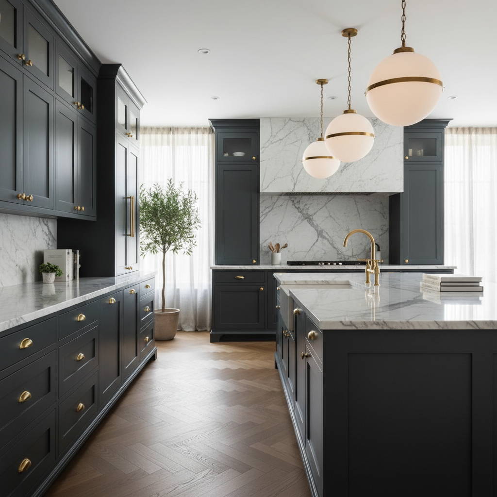 Refinished kitchen cabinets